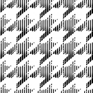 Houndstooth giysi tasarımı için seamless modeli. Moda kumaş ab