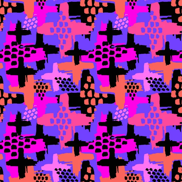 Dikişsiz yinelenen el el sanatları etkileyici mürekkep desen. 