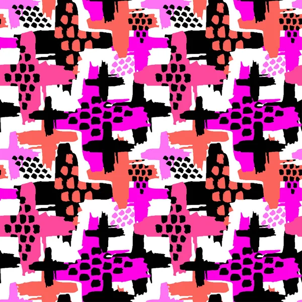 Dikişsiz yinelenen el el sanatları etkileyici mürekkep desen. 