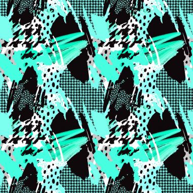 Dikişsiz yinelenen el el sanatları etkileyici mürekkep desen