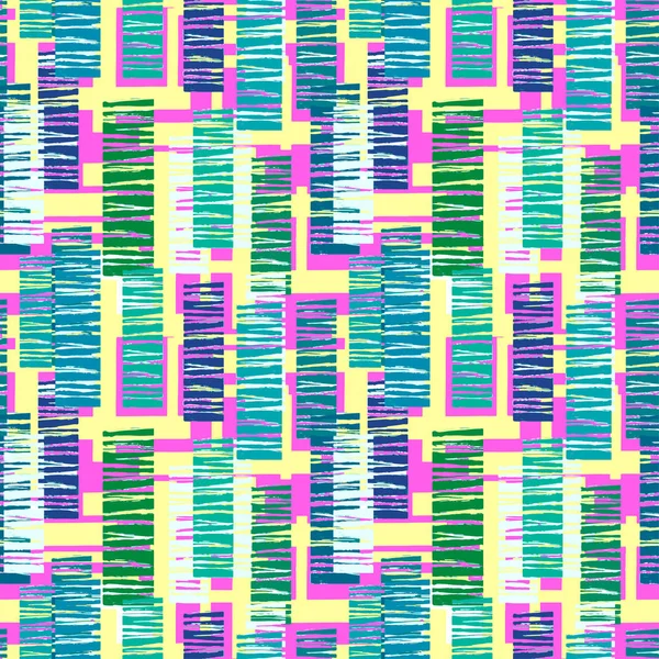 Бесшовные яркие полосы геометрические повторяющиеся ручной экспресс — стоковый вектор