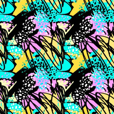 Boya konturları Tekstil desen