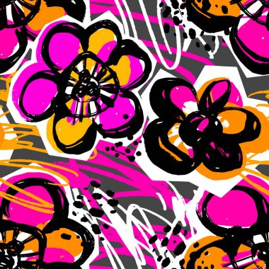 Boya konturları Tekstil desen