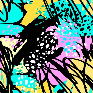 Boya konturları Tekstil desen