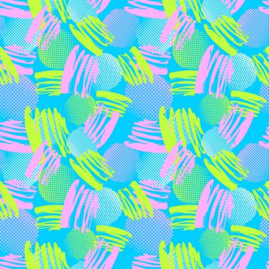 Sorunsuz yinelenen Tekstil mürekkep fırça darbeleri desen doodle g