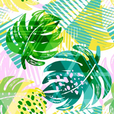 Sorunsuz yaz tropikal desen bırakır