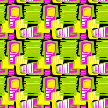 Sorunsuz brushpen Tekstil doodle desen doku