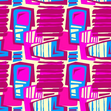 Sorunsuz brushpen Tekstil doodle desen doku