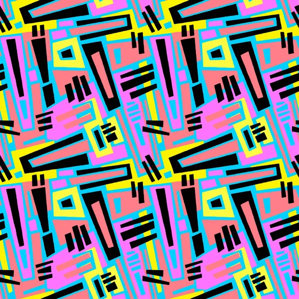 Bezproblémová brushpen textilní doodle vzor grunge textura. — Stockový vektor