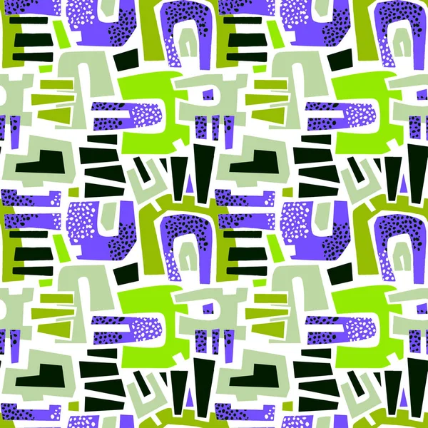 Urban sömlös funky collage mönster — Stock vektor
