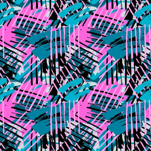 도시의 원활한 펑키 기하학적 패턴 — 스톡 벡터