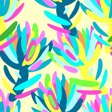 Sorunsuz yaz tropikal çiçek desenli