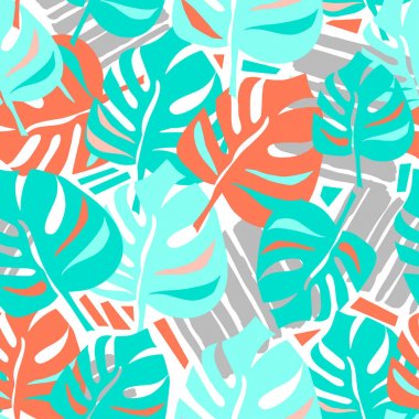 Sorunsuz yaz tropikal desen bırakır