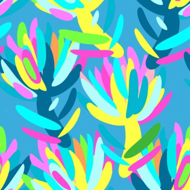 Sorunsuz yaz tropikal çiçek desenli