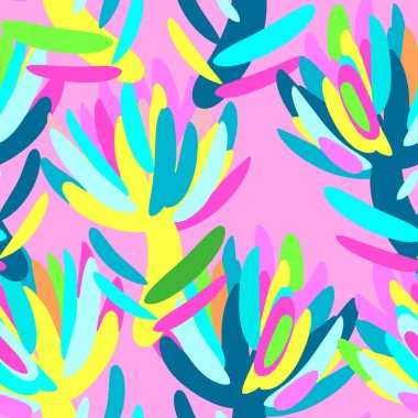 Sorunsuz yaz tropikal çiçek desenli