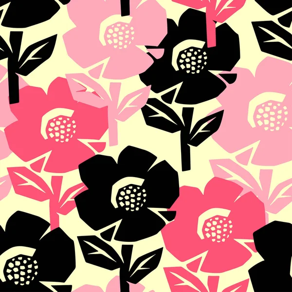 Exotic flowers seamless pattern. — Stock Vector