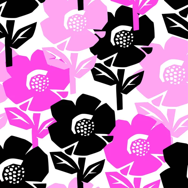 Exotic flowers seamless pattern. — Stock Vector