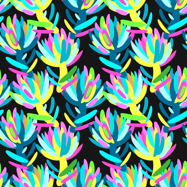 Modèle floral tropical d'été sans couture — Image vectorielle