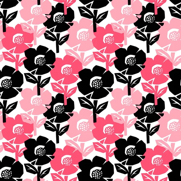 Exotic flowers seamless pattern. — Stock Vector