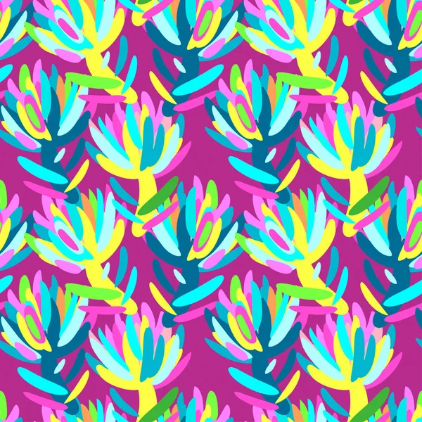 Seamless summer tropical floral pattern — Stock Vector