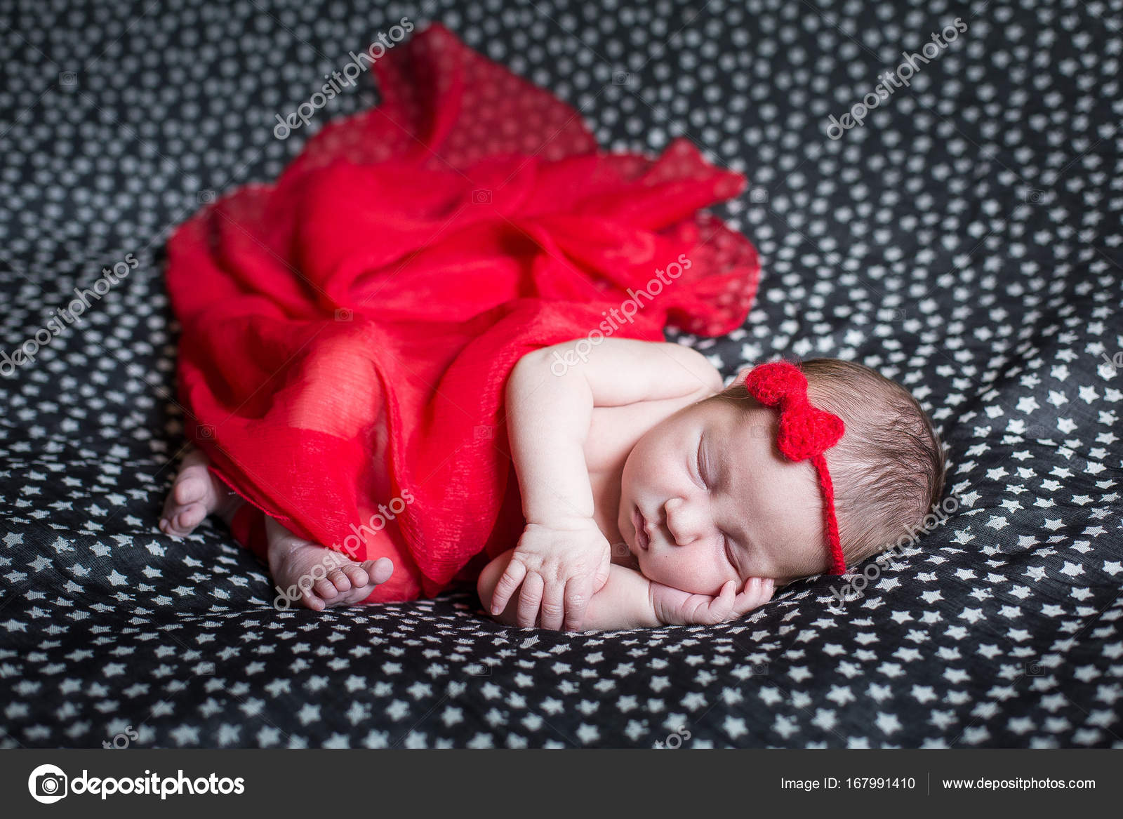 newborn red dress