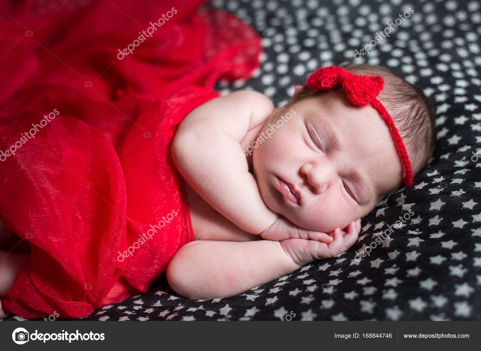 newborn red dress
