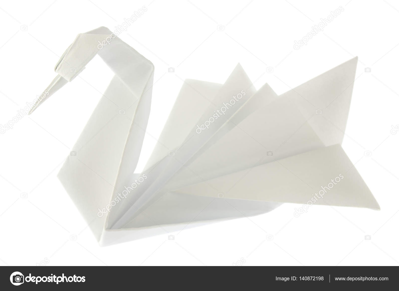 Origami Schwan Stockfoto Brulove 140872198