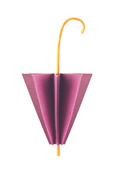 紫色的封闭的伞的折纸 — 图库照片