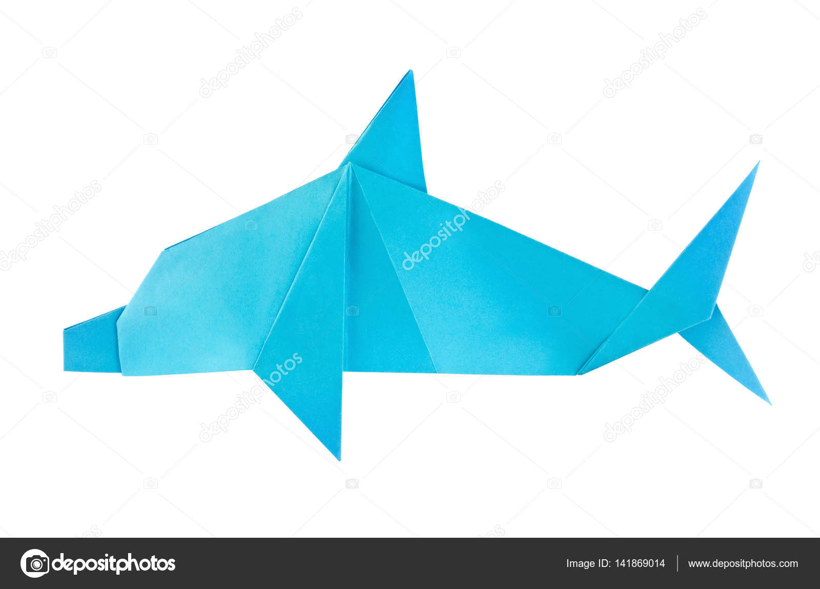 Blaues Meer Delphin Des Origami Stockfoto Brulove 141869014