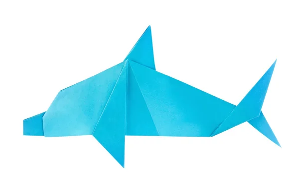 Mavi deniz yunus origami