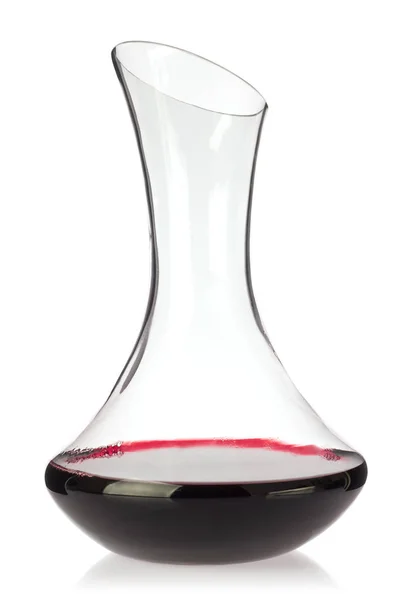 Glass decanter with organic red wine — Stock Photo, Image