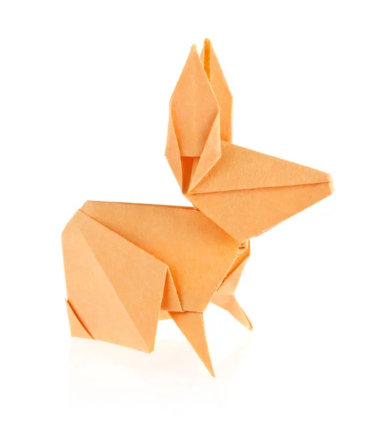 Coelho de Páscoa laranja de origami — Fotografia de Stock