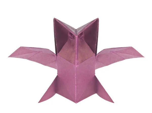 Fioletowy Sowa origami — Zdjęcie stockowe