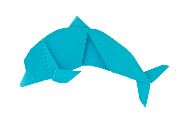 Delfín azul marino de origami — Foto de Stock