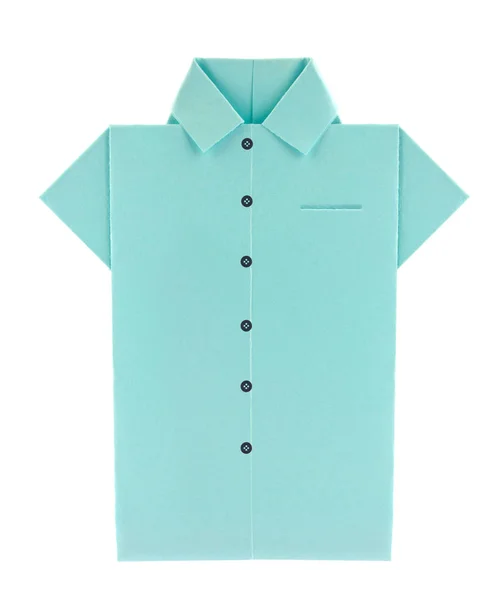 Camisa azul con botones de origami —  Fotos de Stock