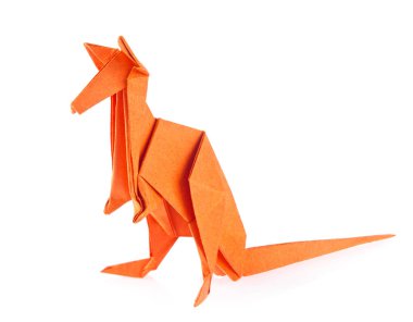 Origami turuncu kanguru.