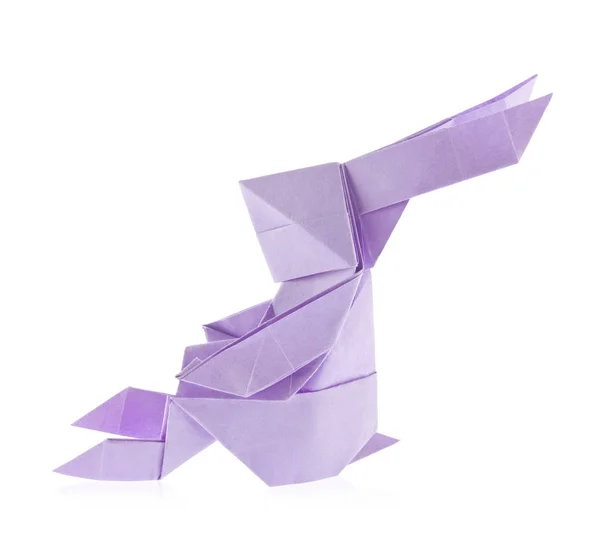 Coniglietto pasquale viola di origami . — Foto Stock