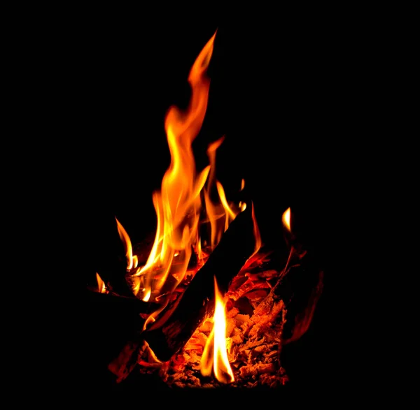 Fire in fireplace Royalty Free Stock Photos