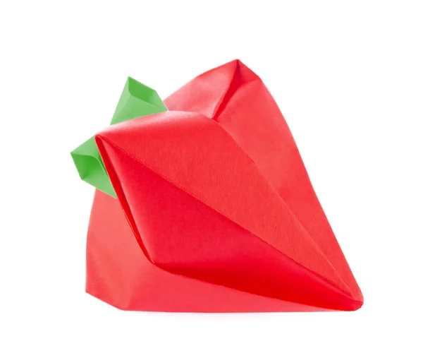 折り紙の熟したイチゴ — ストック写真