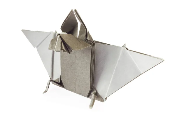 Graue Fledermaus aus Origami — Stockfoto