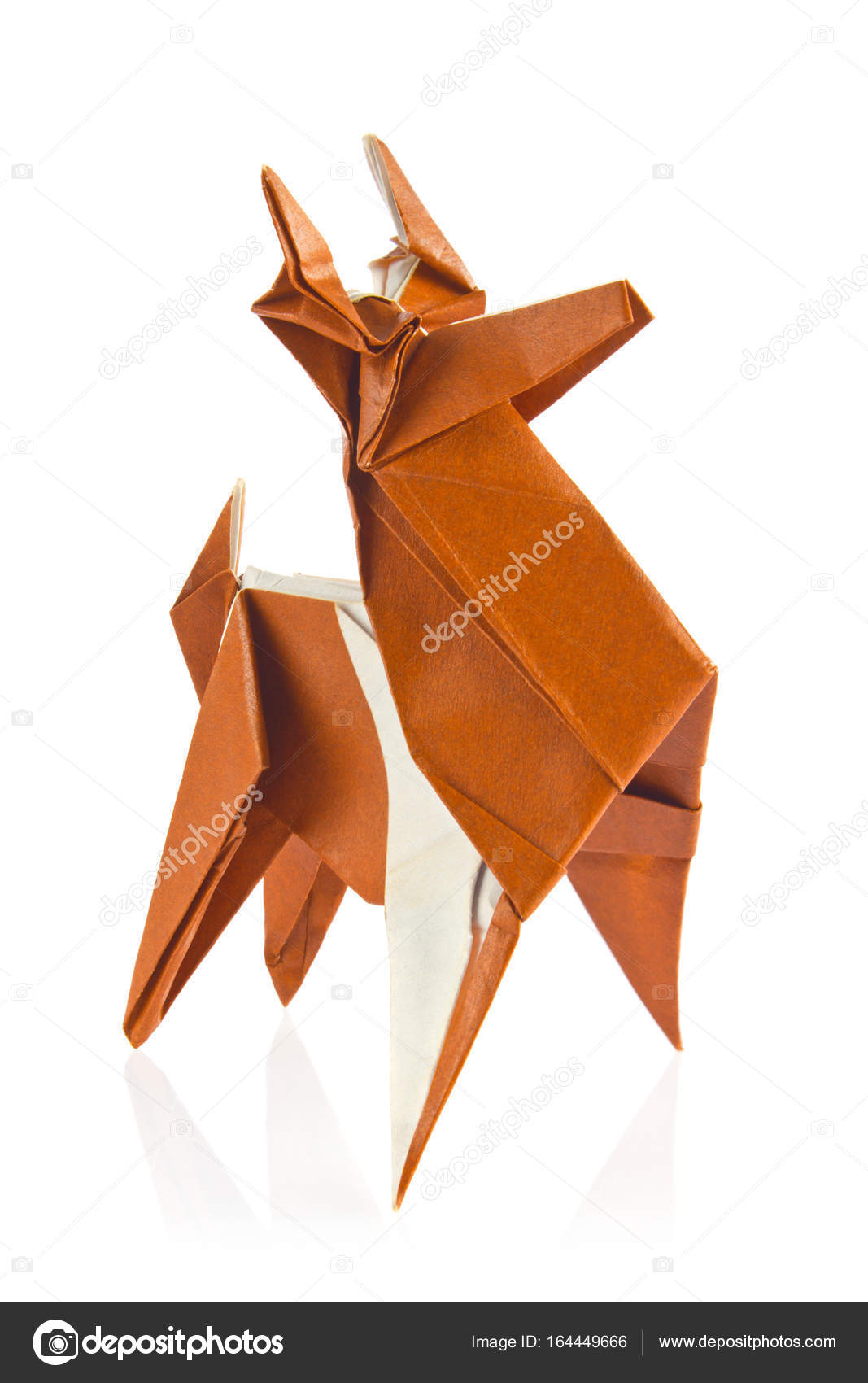 Weihnachten Rentier Des Origami Stockfoto Brulove 164449666