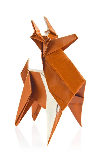 Christmas renar av origami — Stockfoto