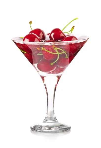 Drink šumivé sodu s cherry — Stock fotografie