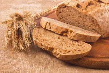 Taze aromatik organik çavdar farm craft ekmek