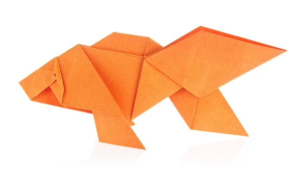 Oranžové ryby origami. — Stock fotografie