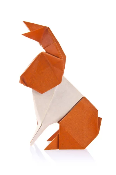 Brązowy Zajączek origami. — Zdjęcie stockowe