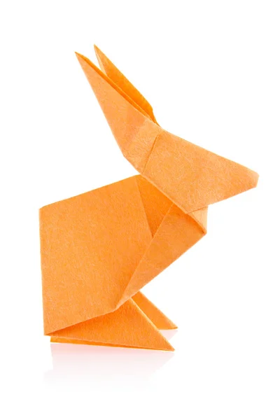 Coelho de Páscoa laranja de origami . — Fotografia de Stock