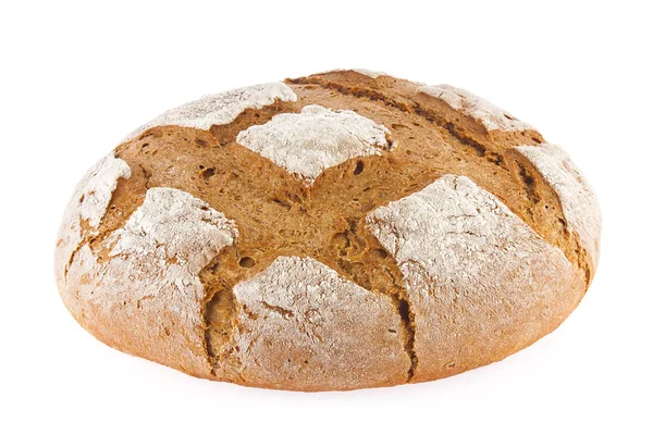 Freshly baked domestic rye bread with bran. — Stock Photo, Image