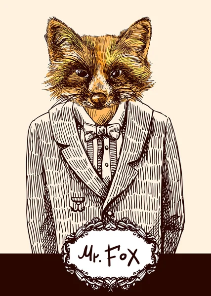 Fox en chaqueta — Archivo Imágenes Vectoriales