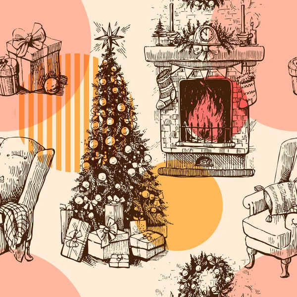Jul och gott nytt år — Stock vektor